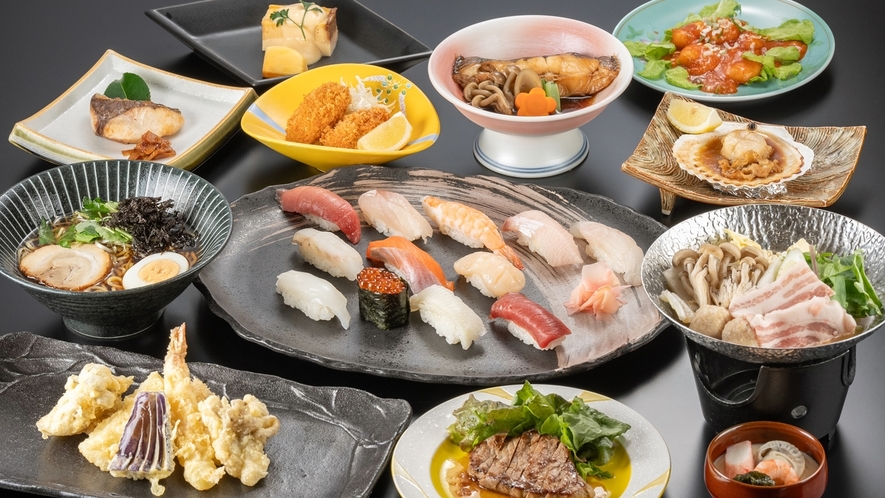 寺泊岬温泉 ホテル飛鳥のオーダービュッフェ料理イメージ