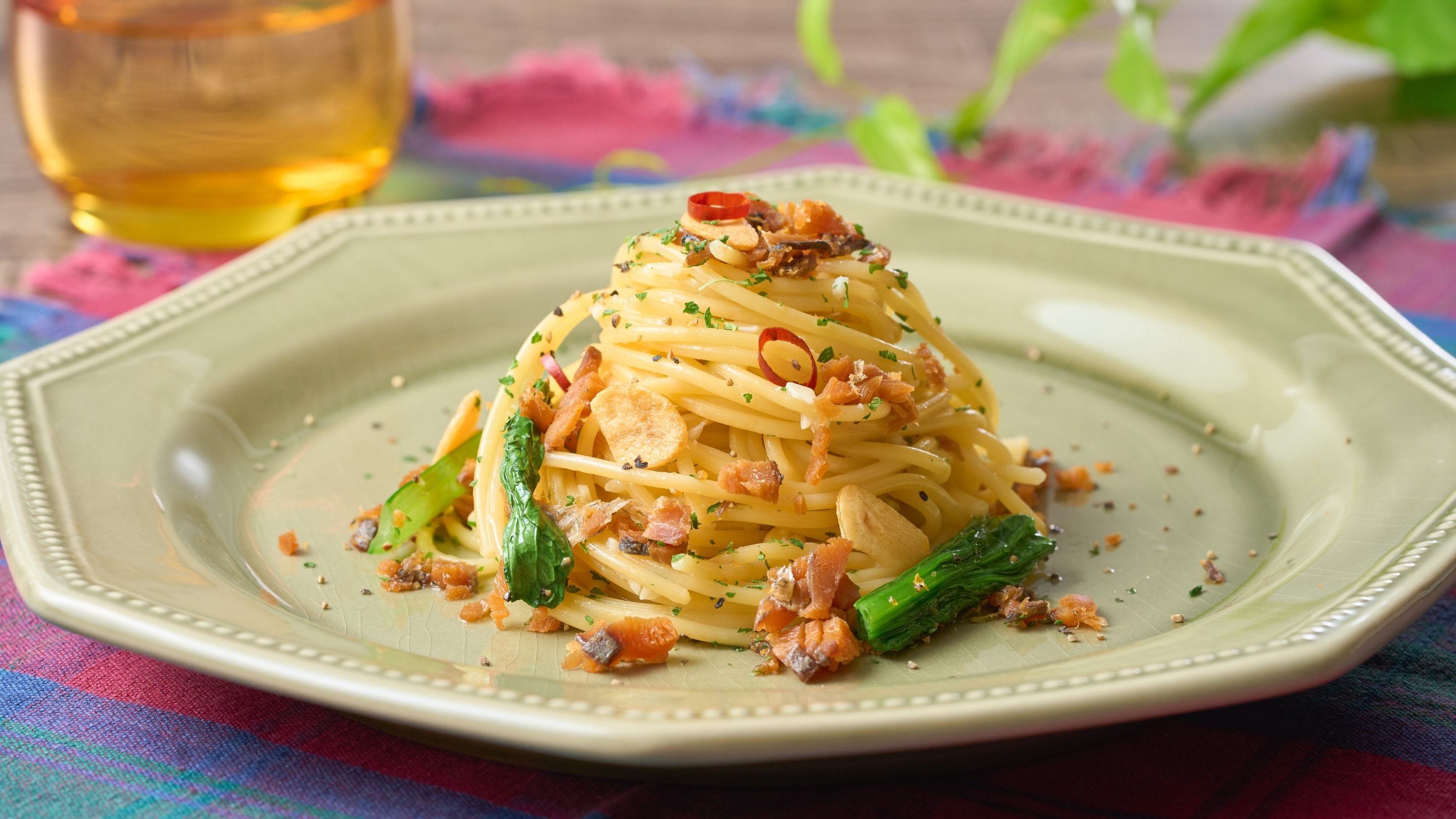 へしこと水菜のパスタ（ご当地グルメ）　※イメージ