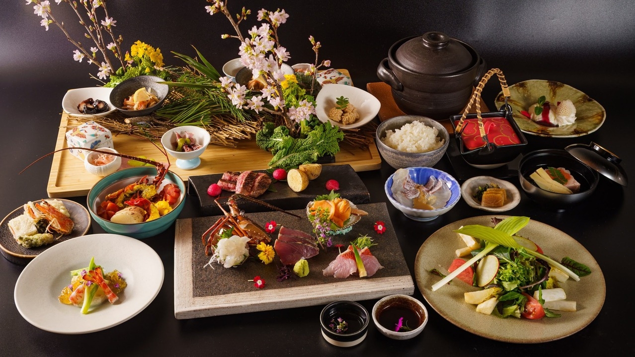 【お部屋食】★最上位会席★美味饗宴プランでおもてなし 〜温泉露天風呂・内風呂付き
