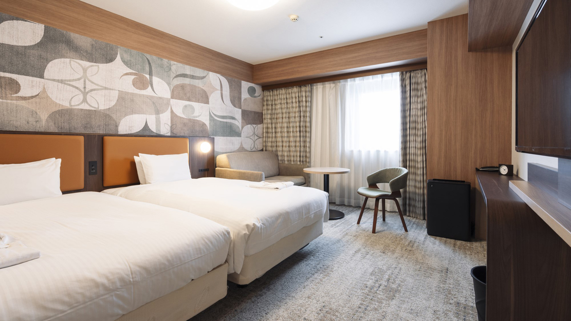 スタンダードツインルーム　広さ25.9平米　ベッド幅120cm×2台