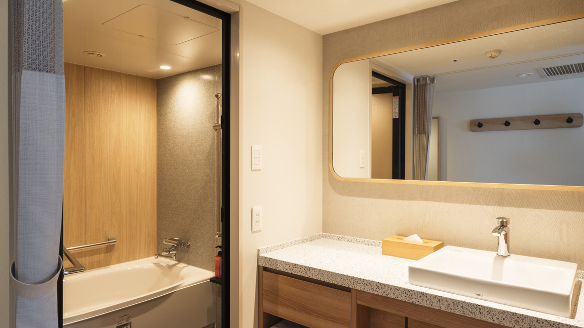 和モダンプレミアツインルーム～Popke～　トイレ・バス・洗面台がそれぞれ独立3点セパレートタイプ