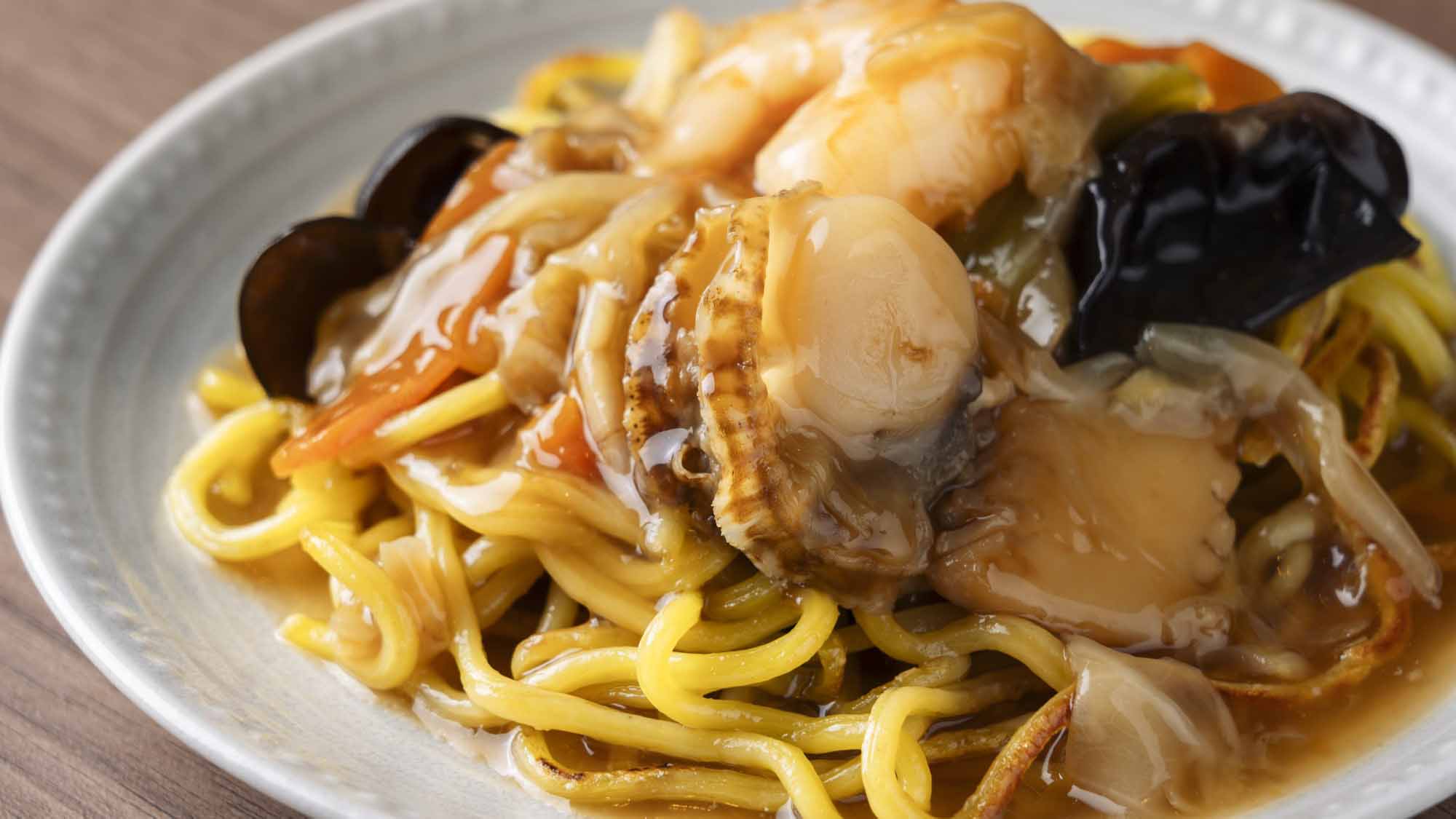 ～朝食～　海鮮あんかけ焼きそば