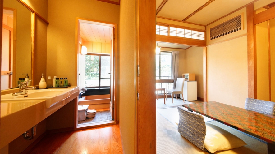 【C】源泉檜風呂・トイレ付標準和室(6畳タイプ) 　客室一例 