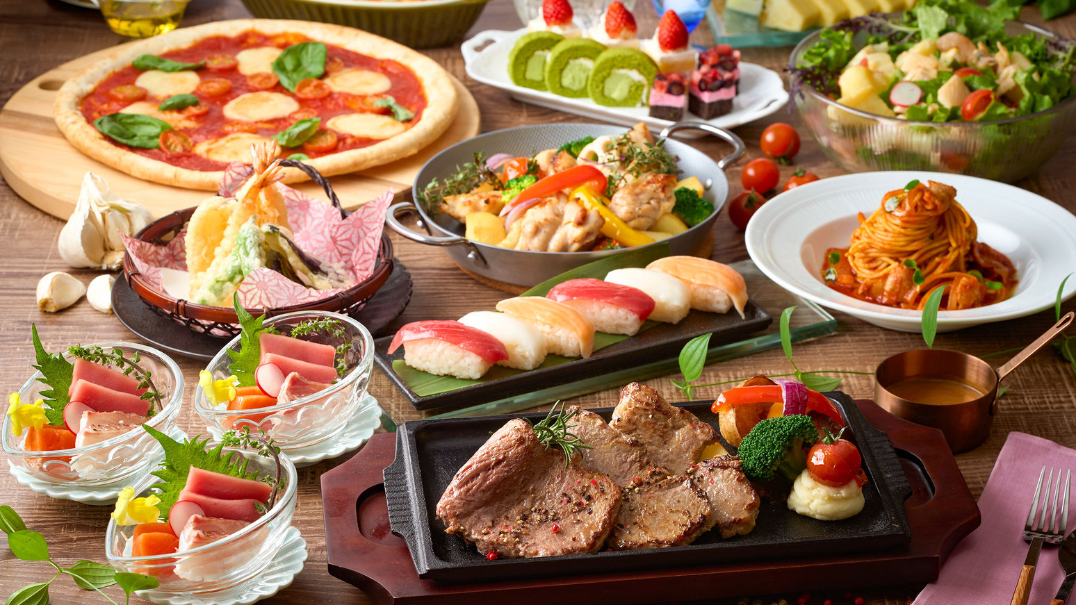 夕食 創作バイキング ※イメージ