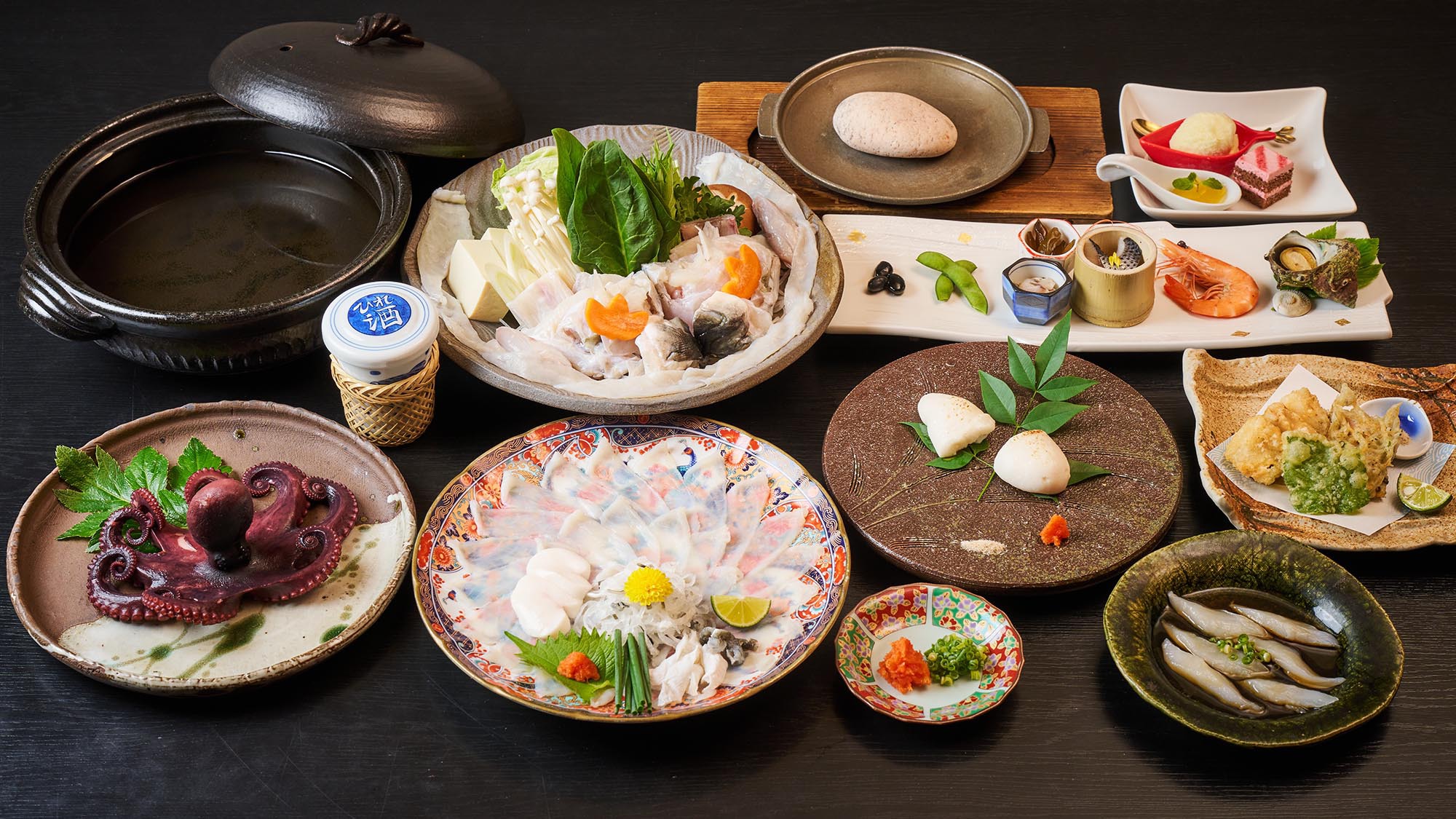 【秋冬限定　天】ふぐ会席　余すことなくふぐを堪能したい方におすすめ（2食付）