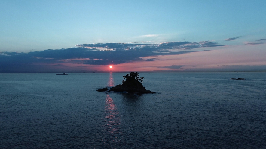 松島の夕日