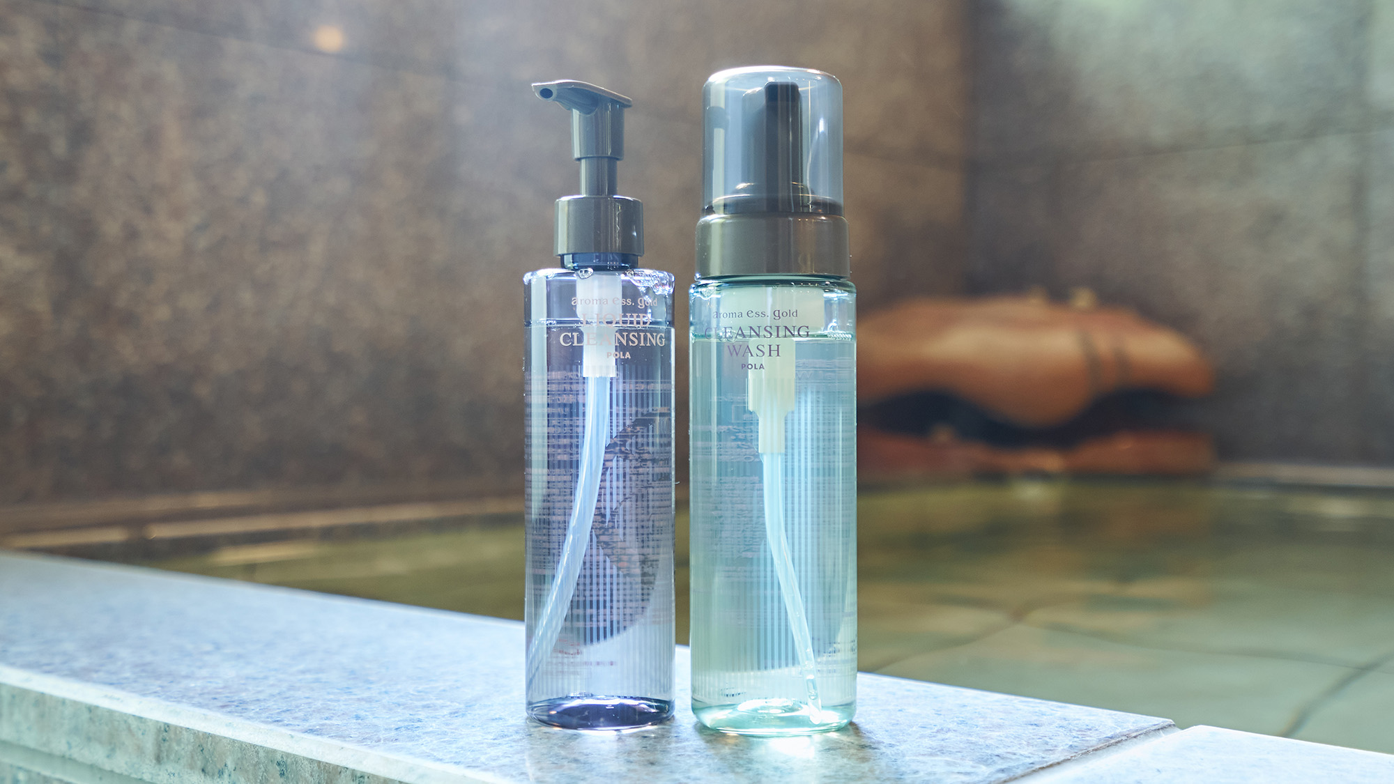 ・【大浴場／アメニティ】浴場内にもPOLA製のクレンジングや洗顔料をご用意しております