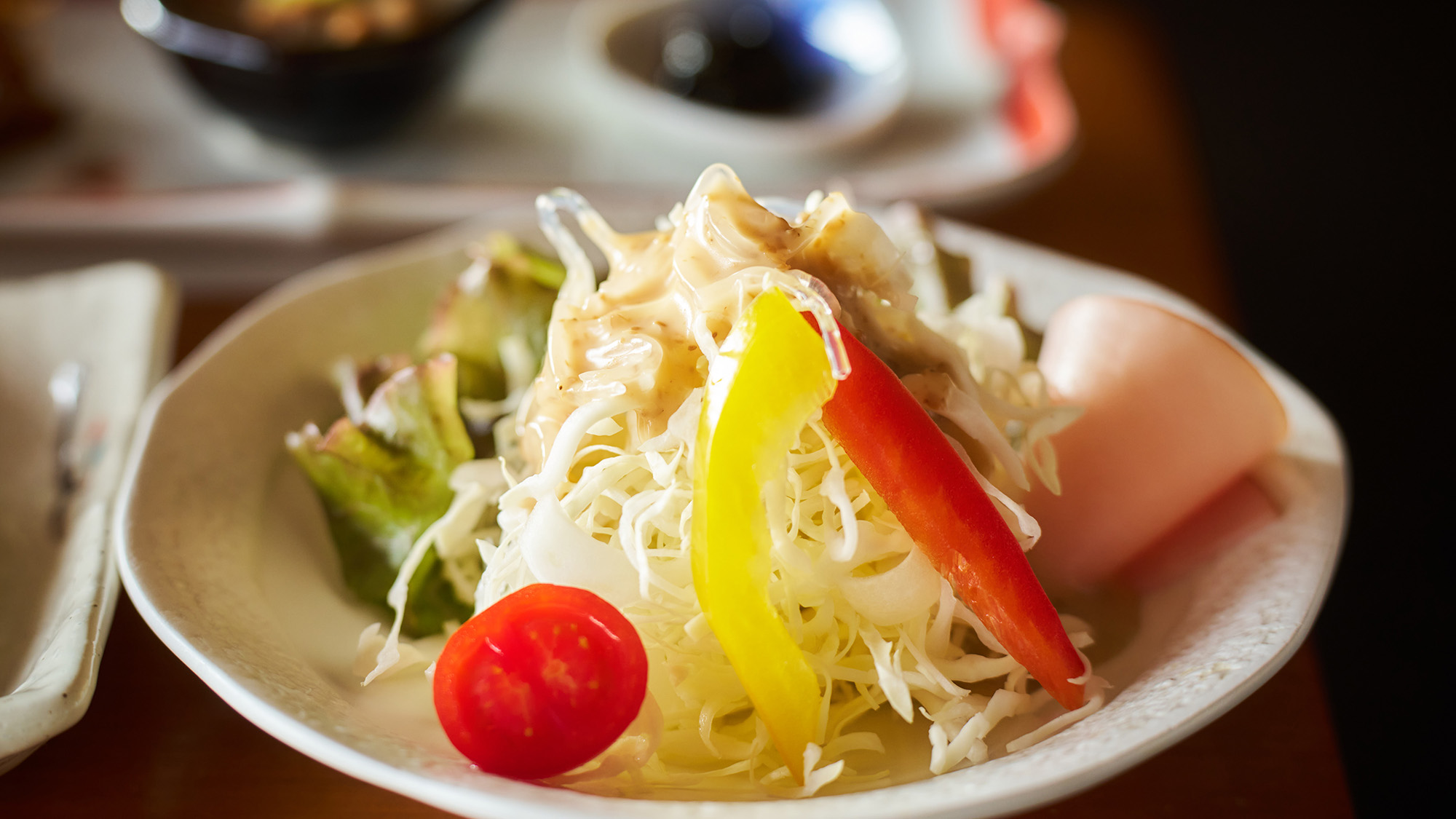 ・【朝食一例】野菜を食べてビタミン補給。朝から満足いただけること間違いなしの充実した内容の朝食です