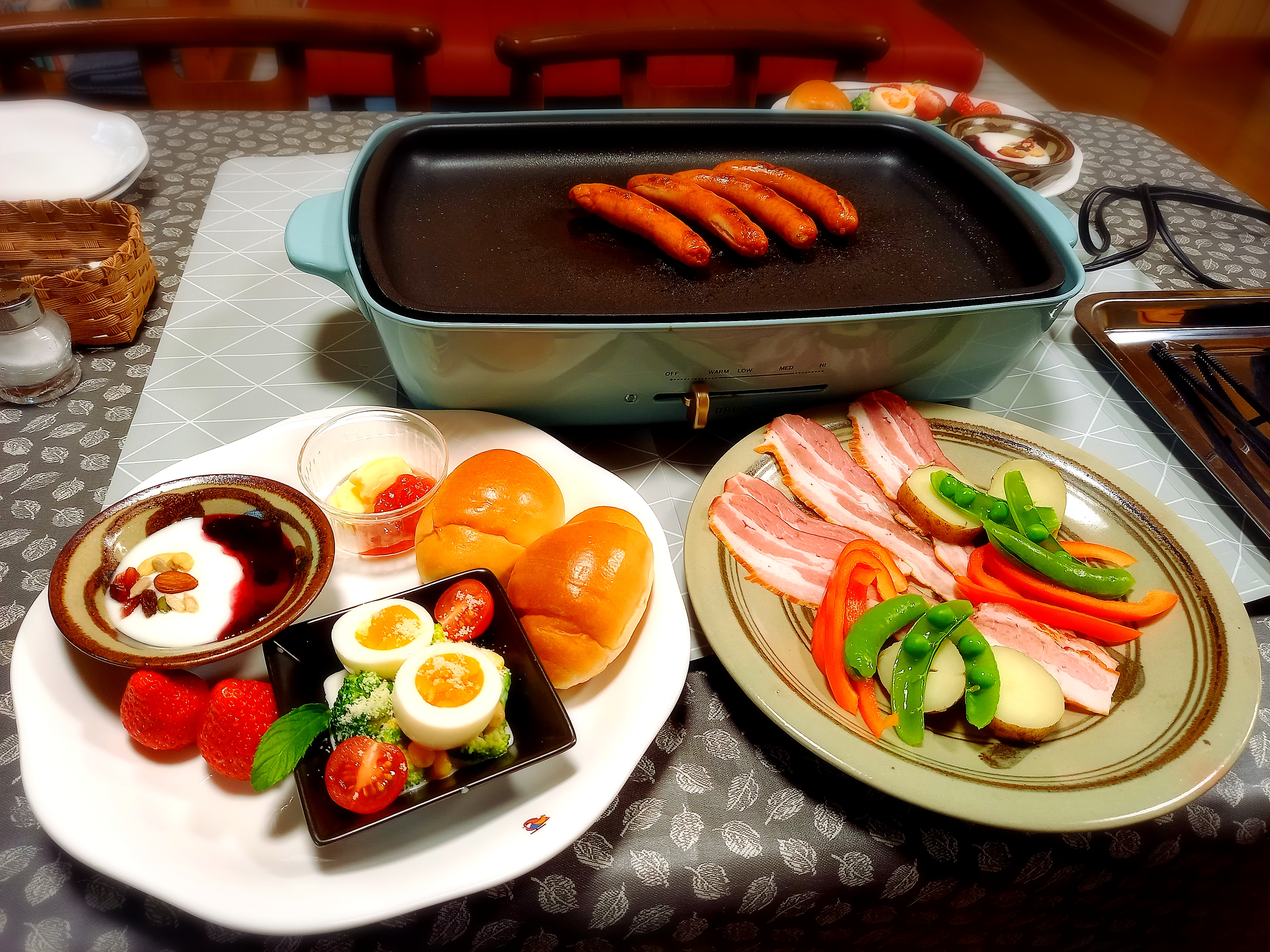 グリルが楽しい朝食