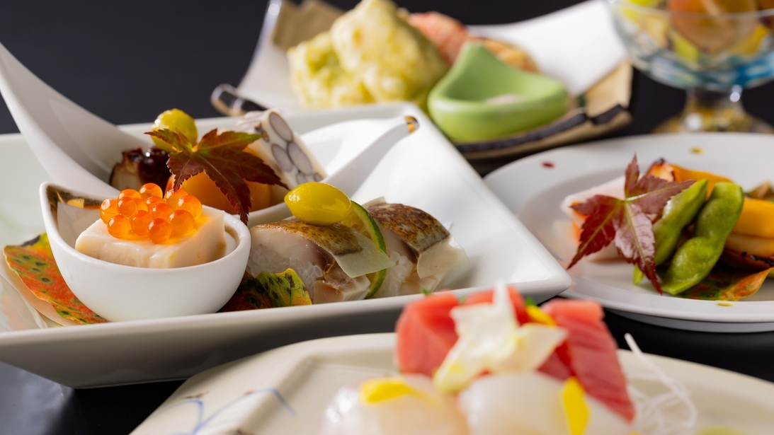 【朝食なし：和会席】時期により変わる和会席。リーズナブルに美山食材を味わえます！