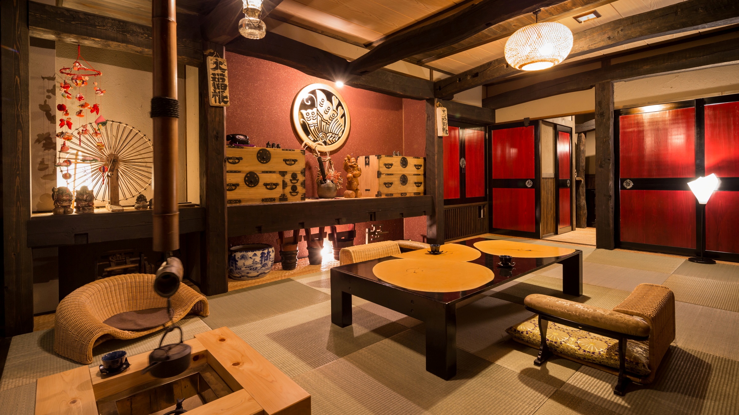 古き良き日本の社寺・伝統建築を大切にしつつ、快適な空間を追求致しました。（特別室）極～Kiwami～