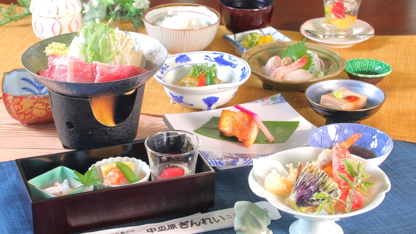【和牛すきやき鍋会席★2食付】み〜んな大好きすき焼き鍋と旬のお料理大満足プラン♪Wi-Fi有