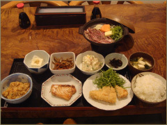 An example of dinner for overnight guests