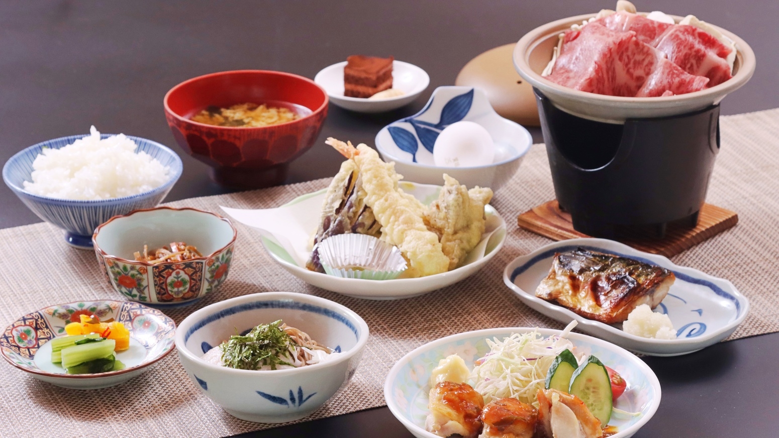 【スタンダード】メインはお任せ♪信州牛の陶板焼きor信州牛すき焼き◆一泊二食付き