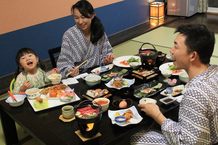 夕食お部屋食の様子