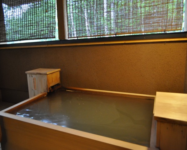 An example of an open-air bath in the guest room of the main building