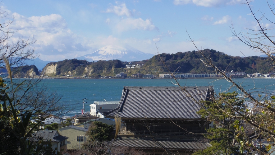 *【光明寺】冬／境内から見える富士山（車で10分・徒歩30分）