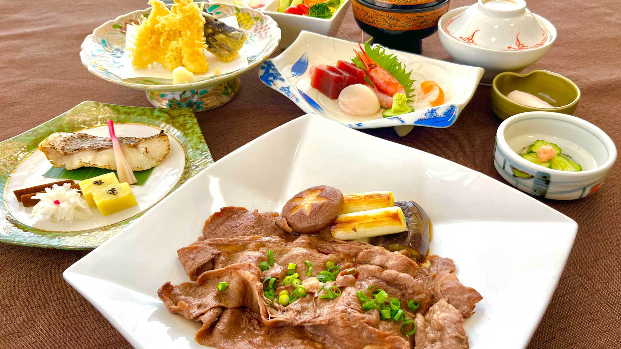 【楽天スーパーSALE】牛ロース焼きしゃぶ付の和食御膳がお得に！（2食付）