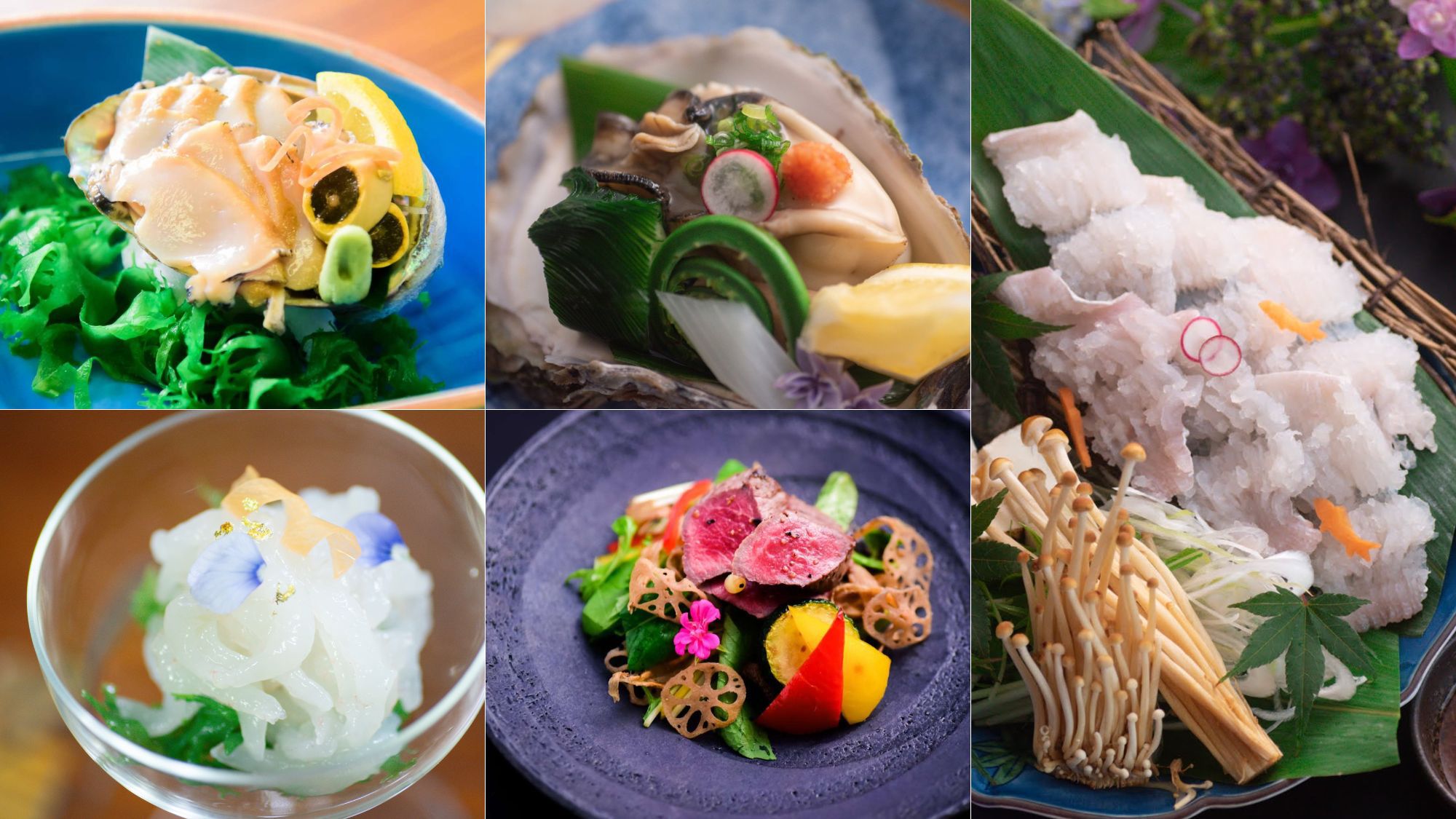 【口福会席〜夏〜】料理長厳選■鱧しゃぶ+白エビ+岩ガキ+一口和牛ステーキ！極上グルメプラン【個室食】