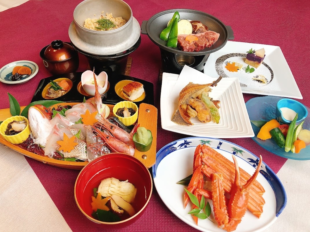 4/1〜11/4泊　【極】焼ズワイカニに舟盛り、但馬牛ステーキ。自慢の鯛釜めしも！プレミアムプラン　