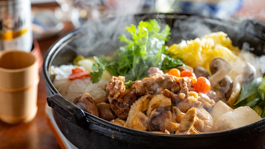 お食事例　地鶏すき焼き