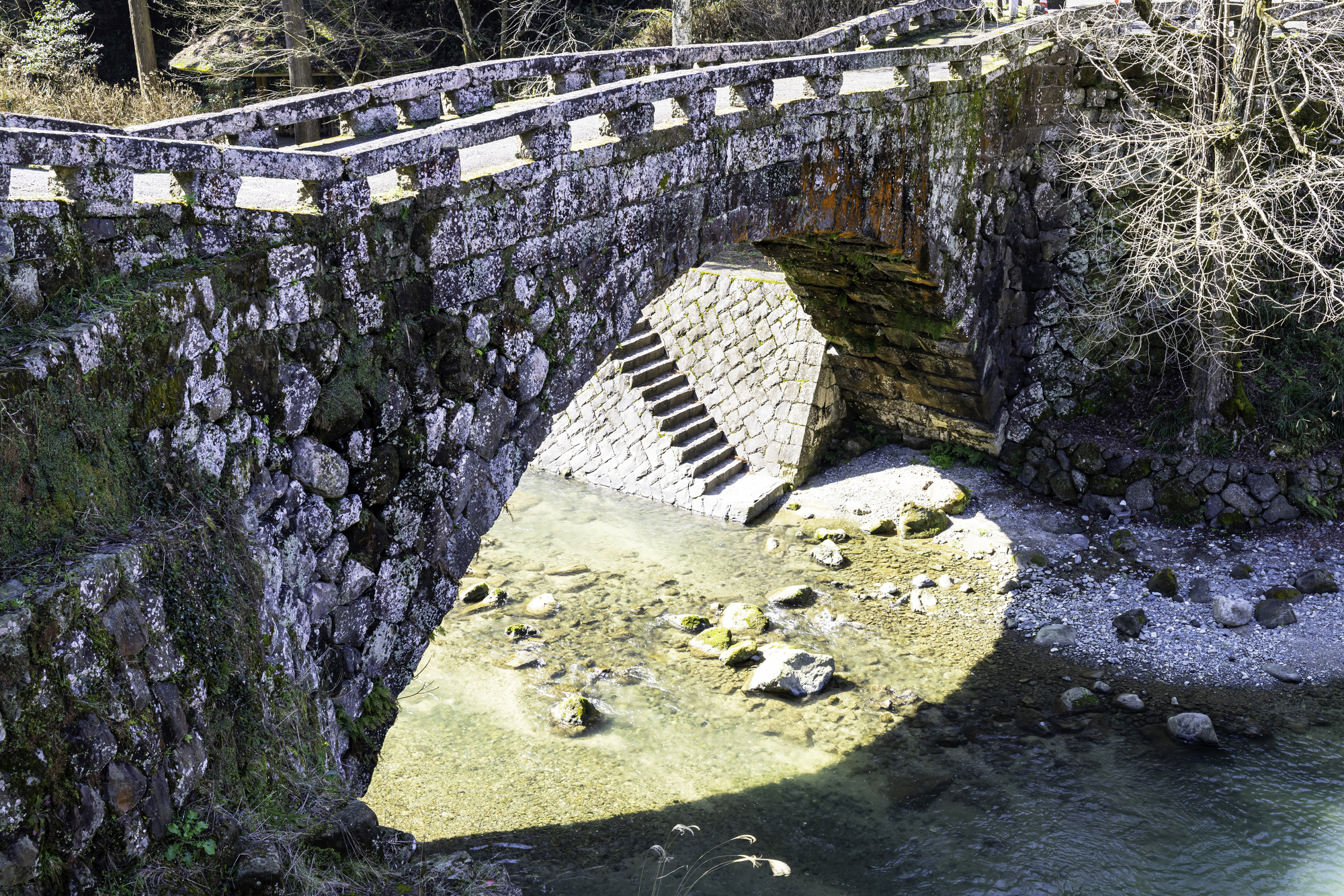 熊本県美里町のハートが現れる石橋　二俣橋