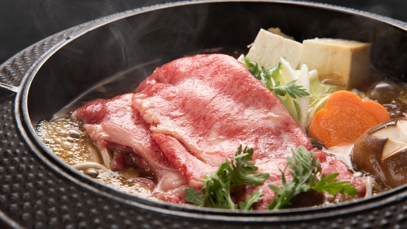 【定番！米沢牛すき焼きプラン】米沢伝統の調理法にてご賞味下さい●米沢伝統のすき焼きをご堪能あれ♪