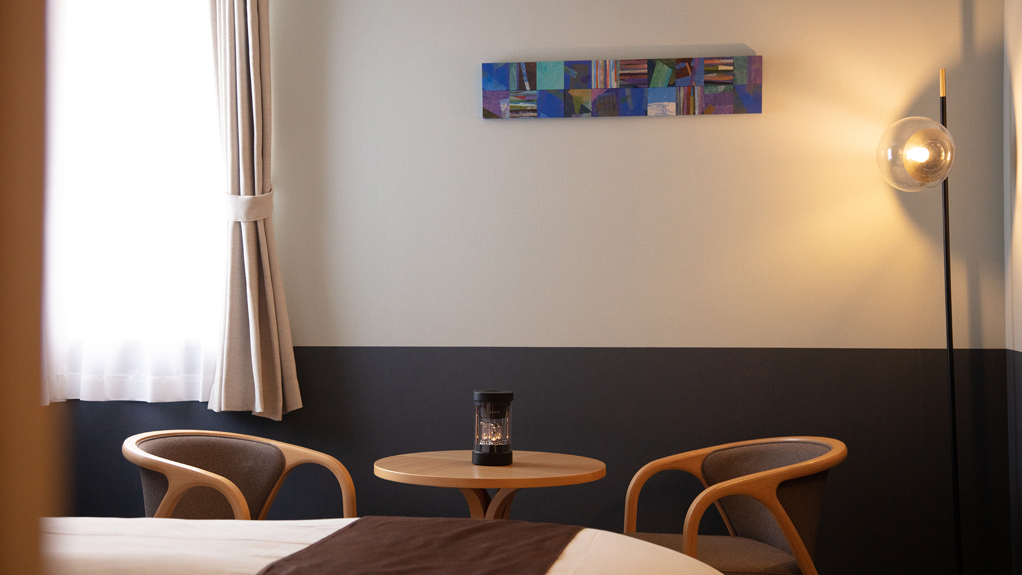 【洋室ツインルーム】コンパクトな中にも、洗練されたインテリアが光る空間。