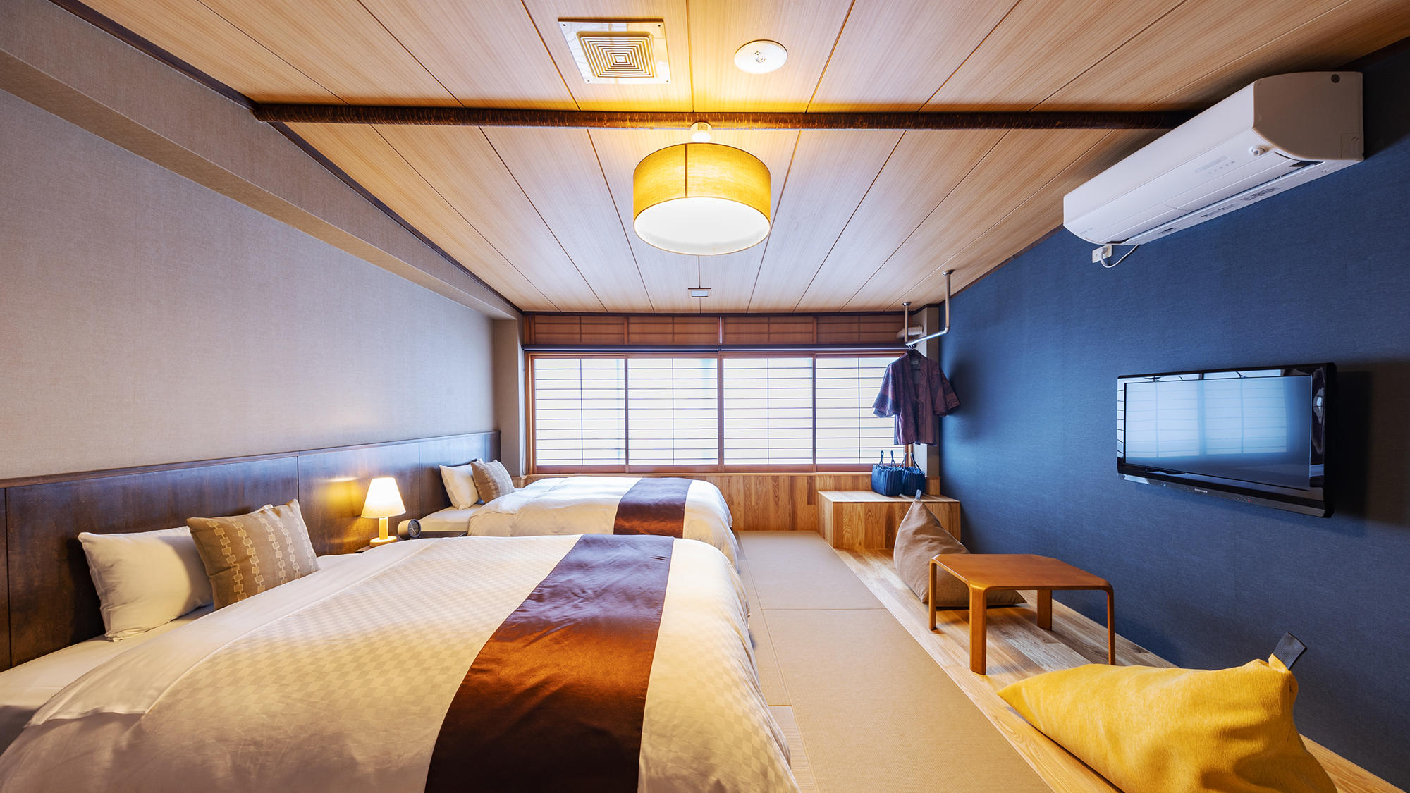 【一般客室A】快適なベッドタイプ。当館で最もスタンダードなお部屋です。