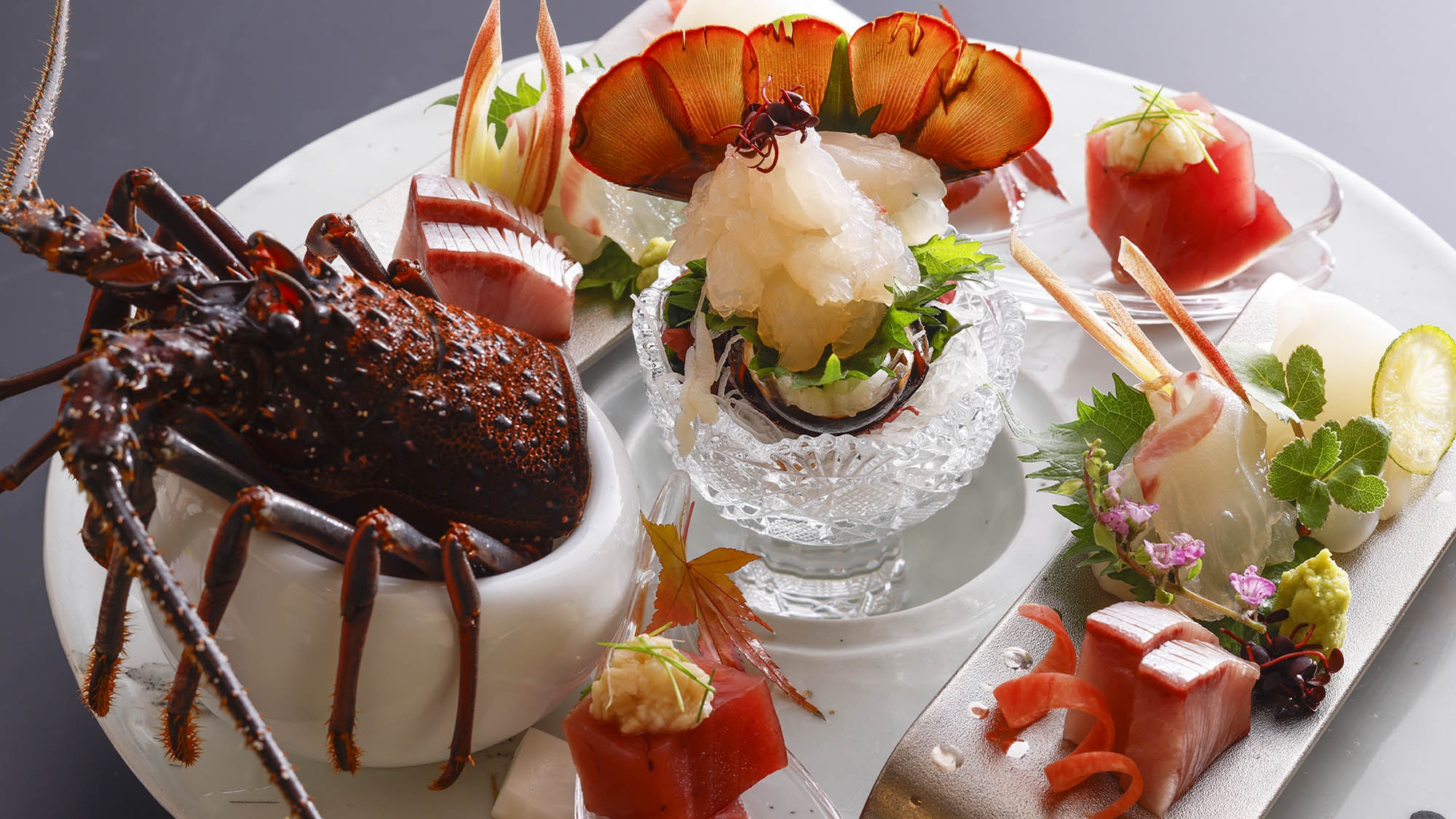 【旬彩美膳】伊勢海老と姫路和牛がメイン！匠の技が冴える「上質会席」