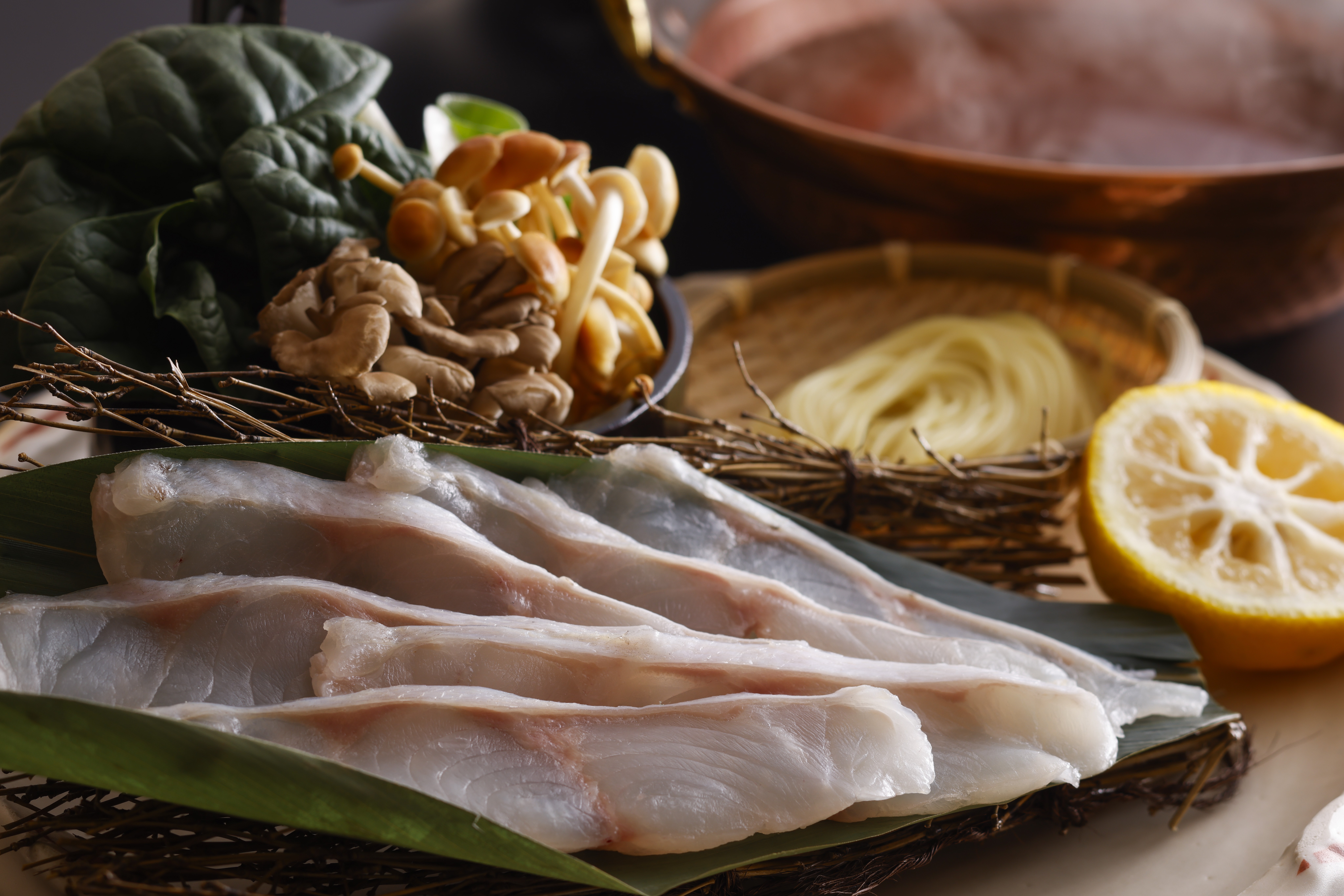 2024年-2025年 冬季お献立 鍋物「クエの柚子鍋」