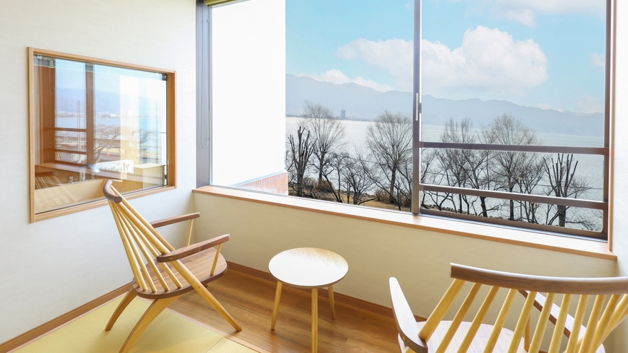 【温泉展望風呂付き客室■301】諏訪湖を眺めながらゆったりと