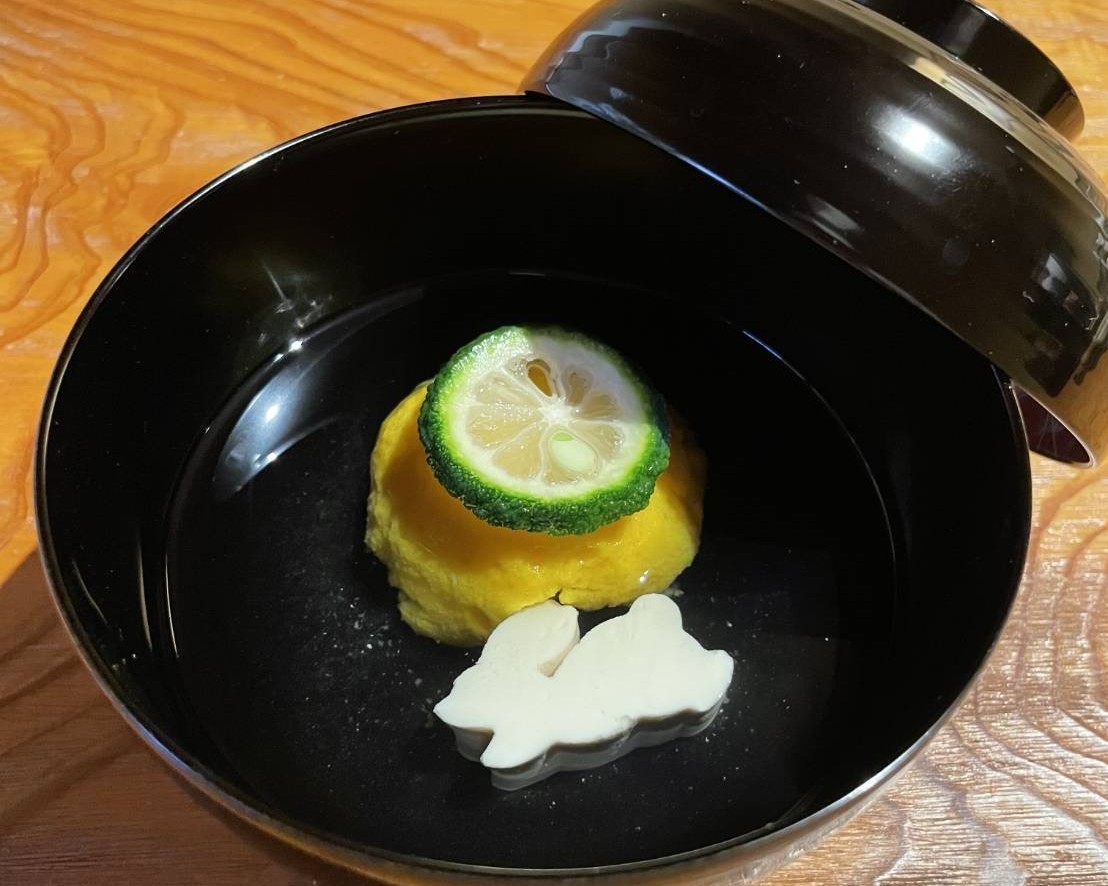 秋の基本会席　五箇山ぼべら月見真丈