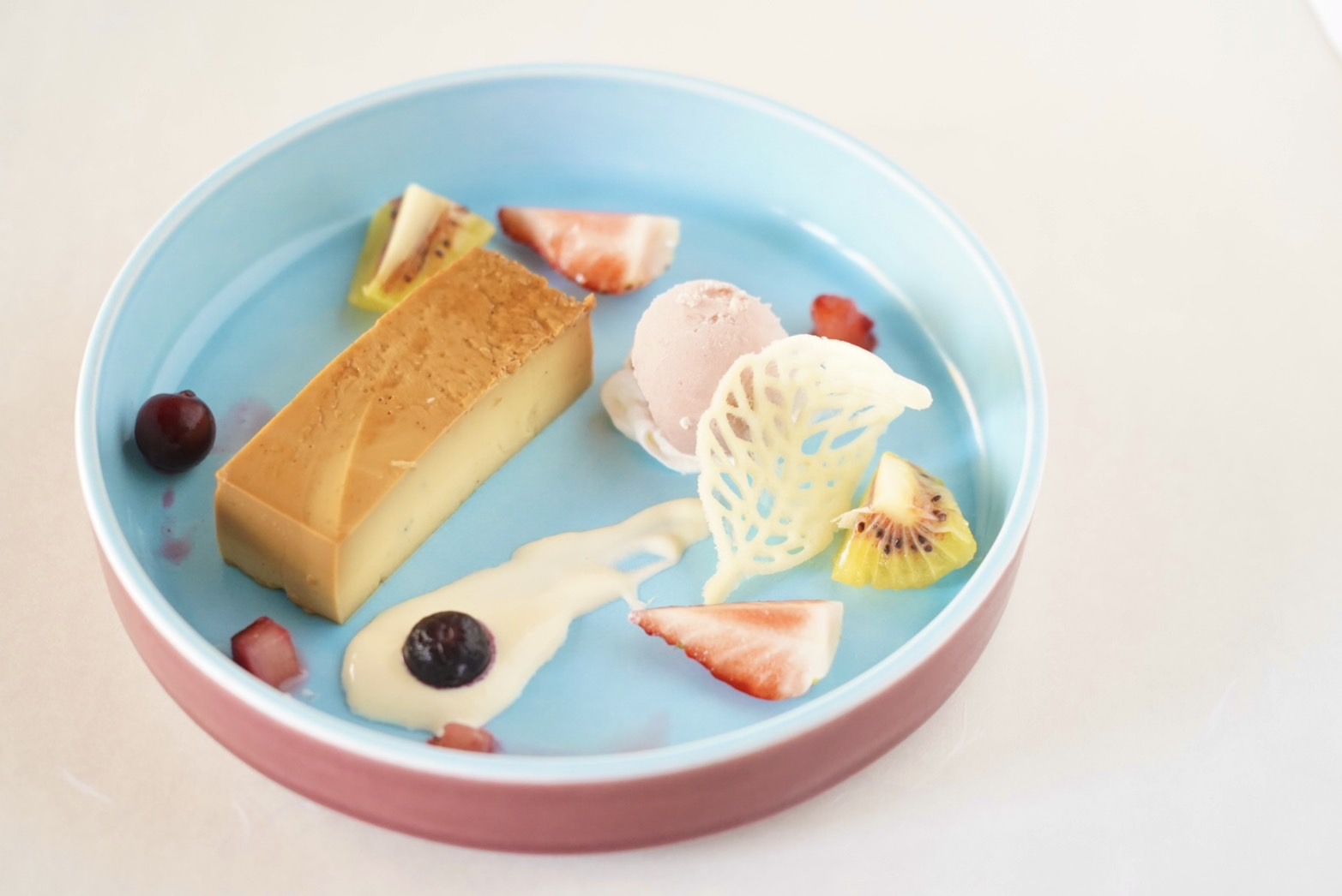 春御膳　桜アイス・自家製プリン