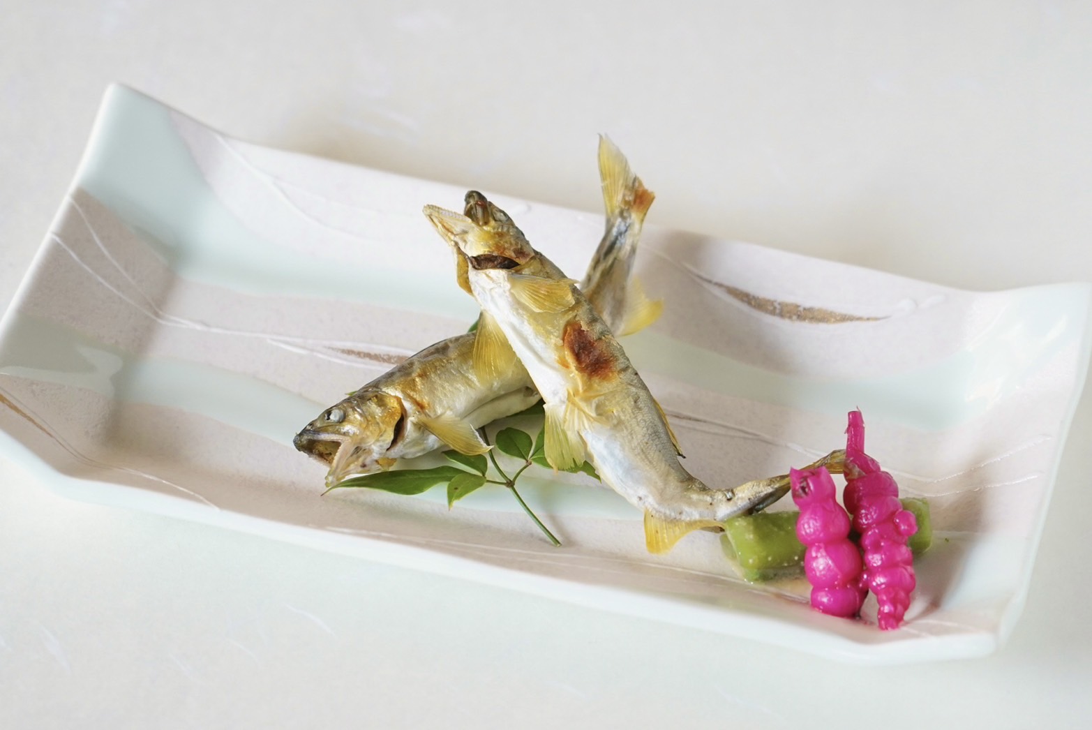 春の基本会席　若鮎の塩焼き