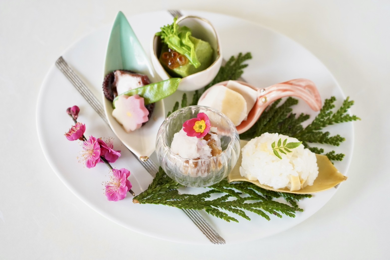 春の基本会席　前菜盛り合わせ