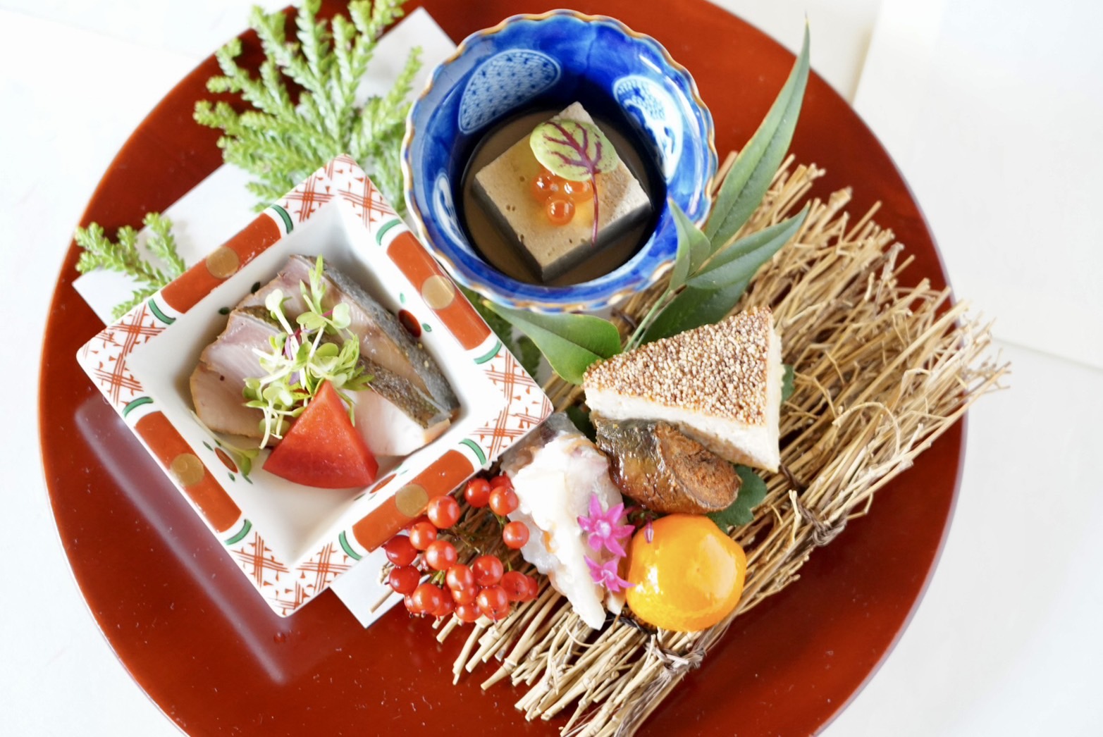 冬の特別会席　前菜盛り合わせ