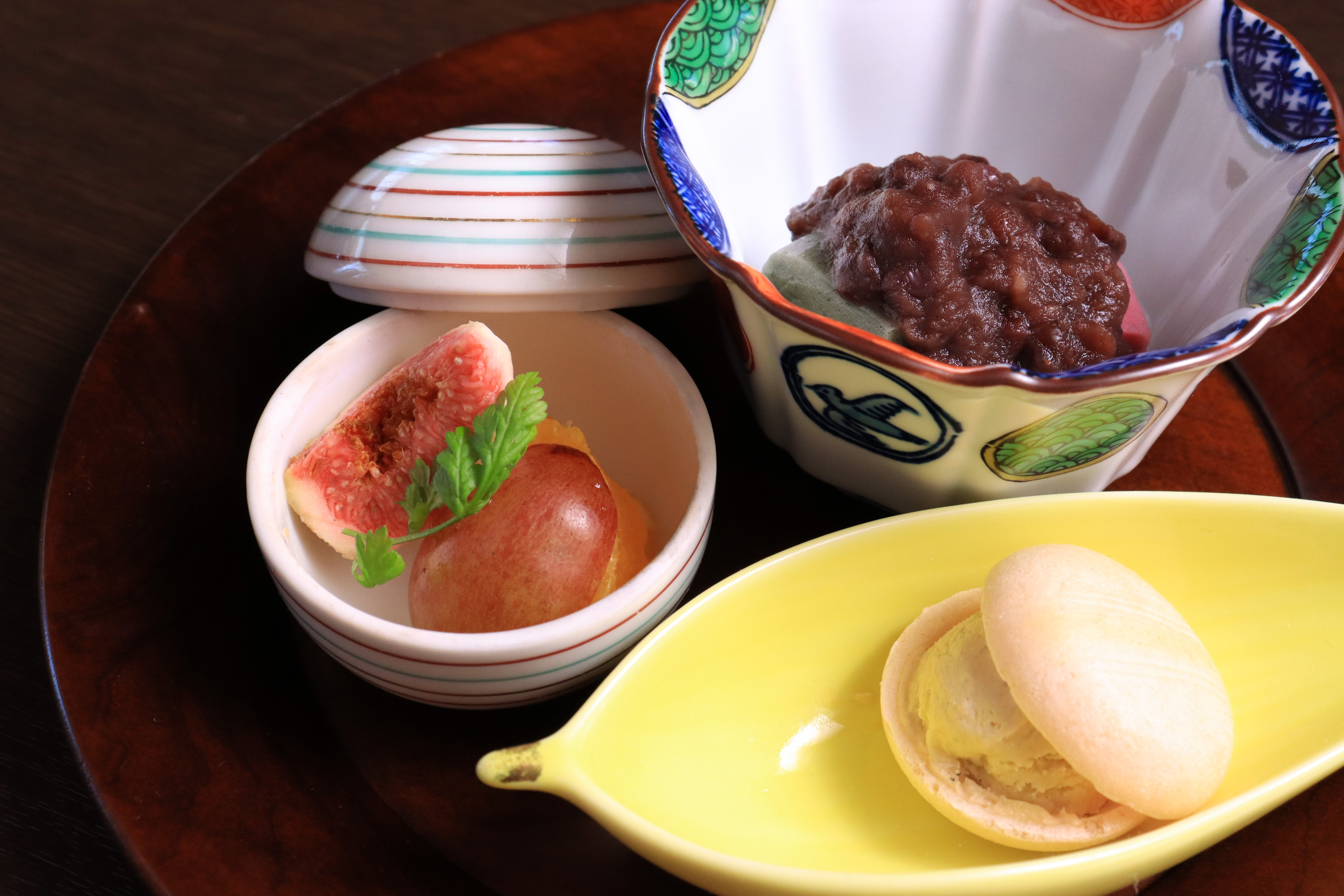 月あかりの膳　生麩のぜんざい