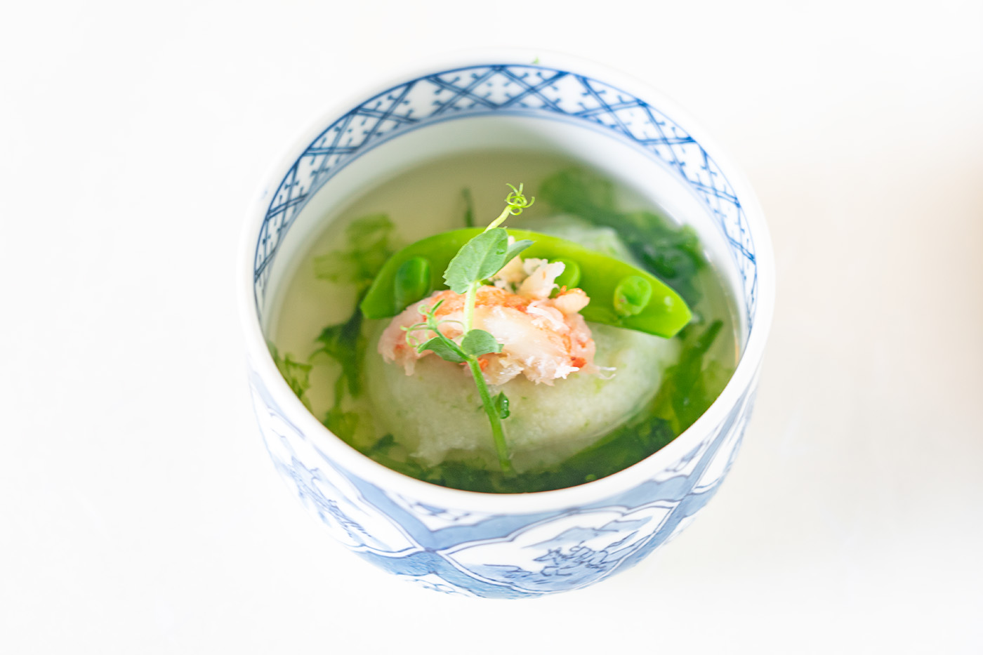 夏の特別会席　毛蟹と夏豆の真薯