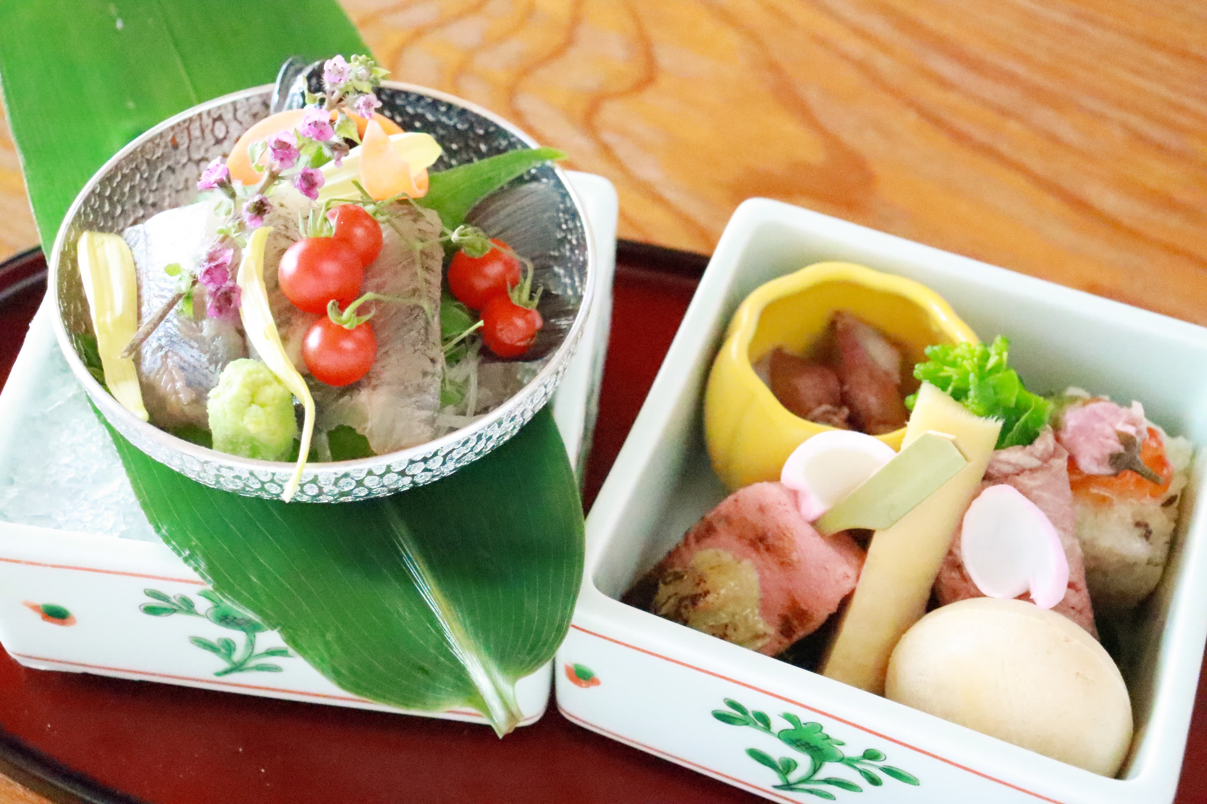 前菜盛り合わせ・岩魚の姿造里