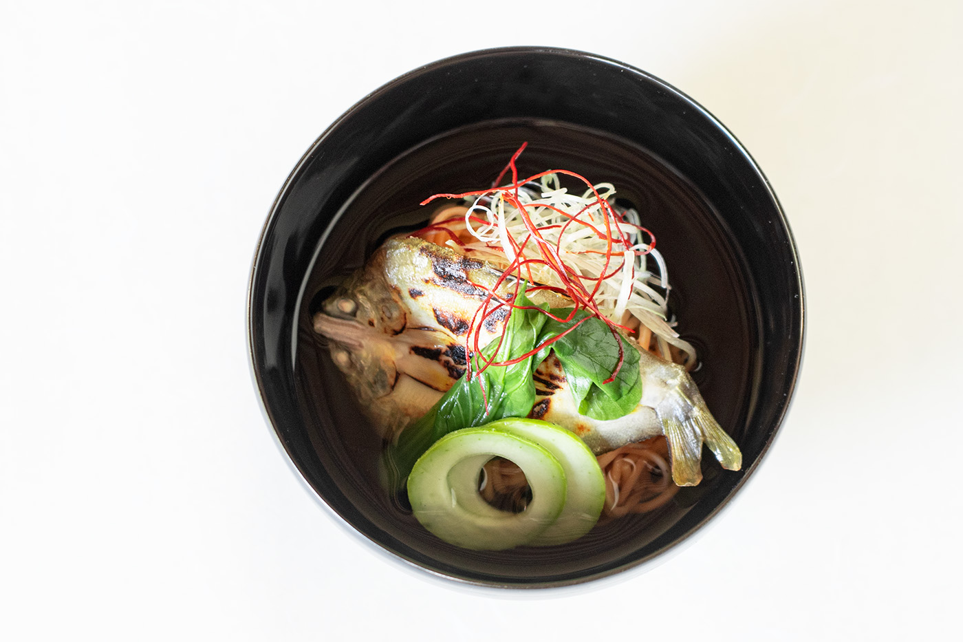 鮎づくし膳　鮎の一夜干し素麺