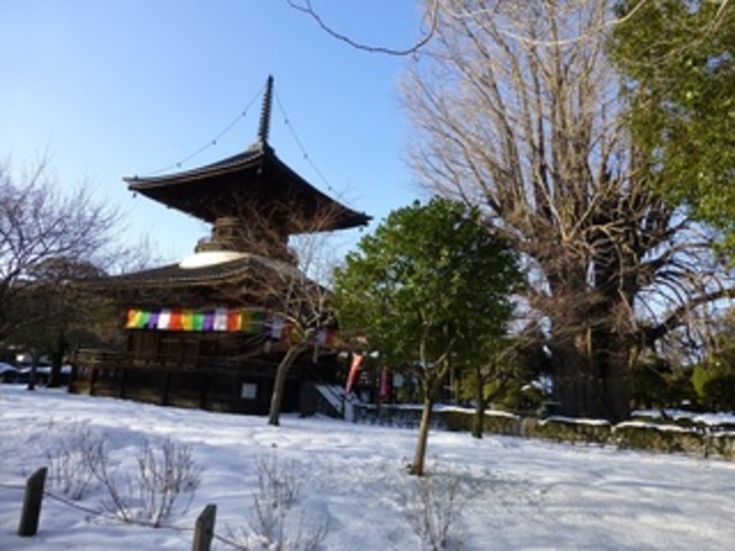 雪のばん阿寺　多宝塔