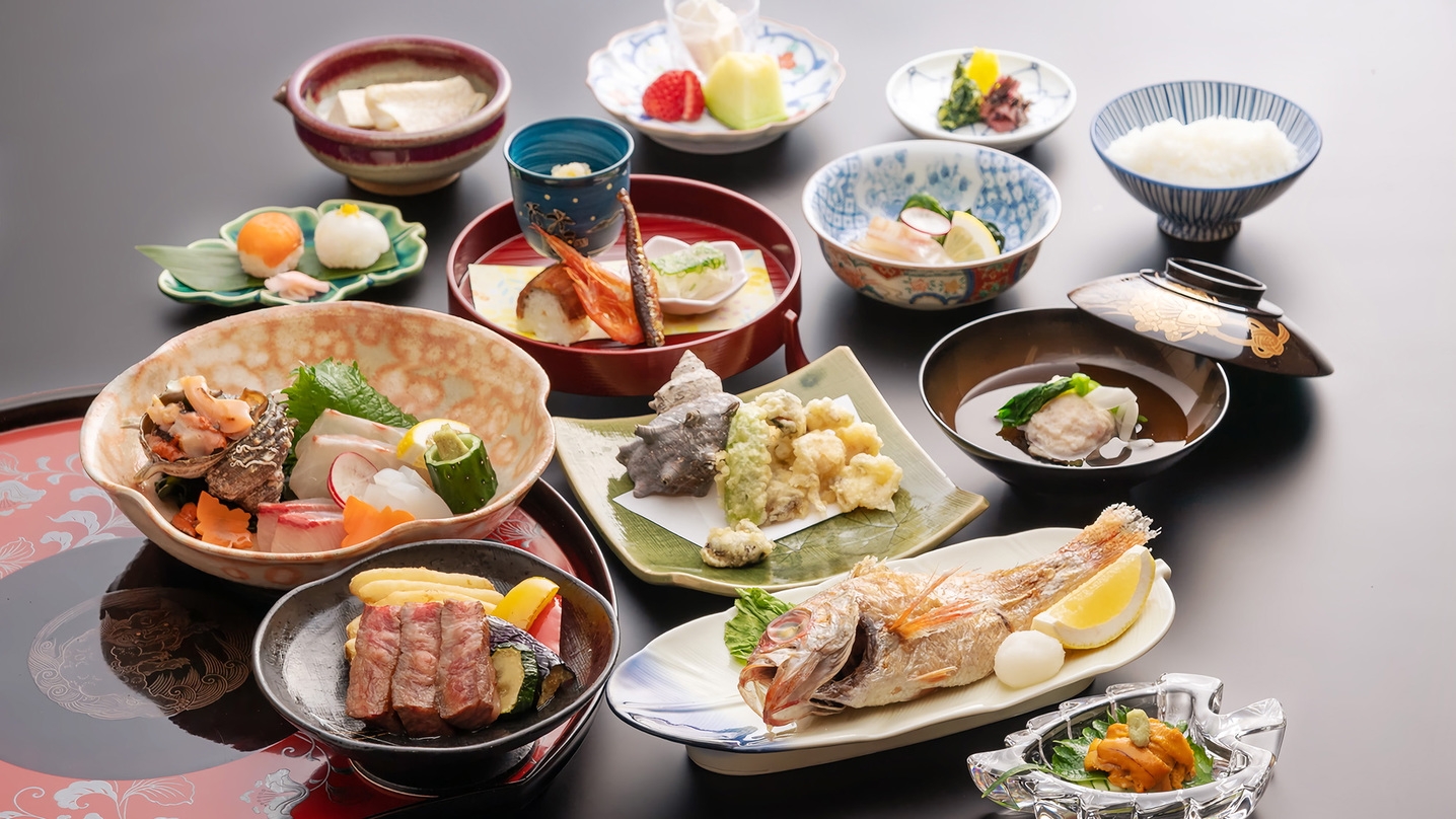 【2食付（懐石料理）】迷ったらこちら！地元食材を用いた本格日本料理が楽しめるスタンダードプラン