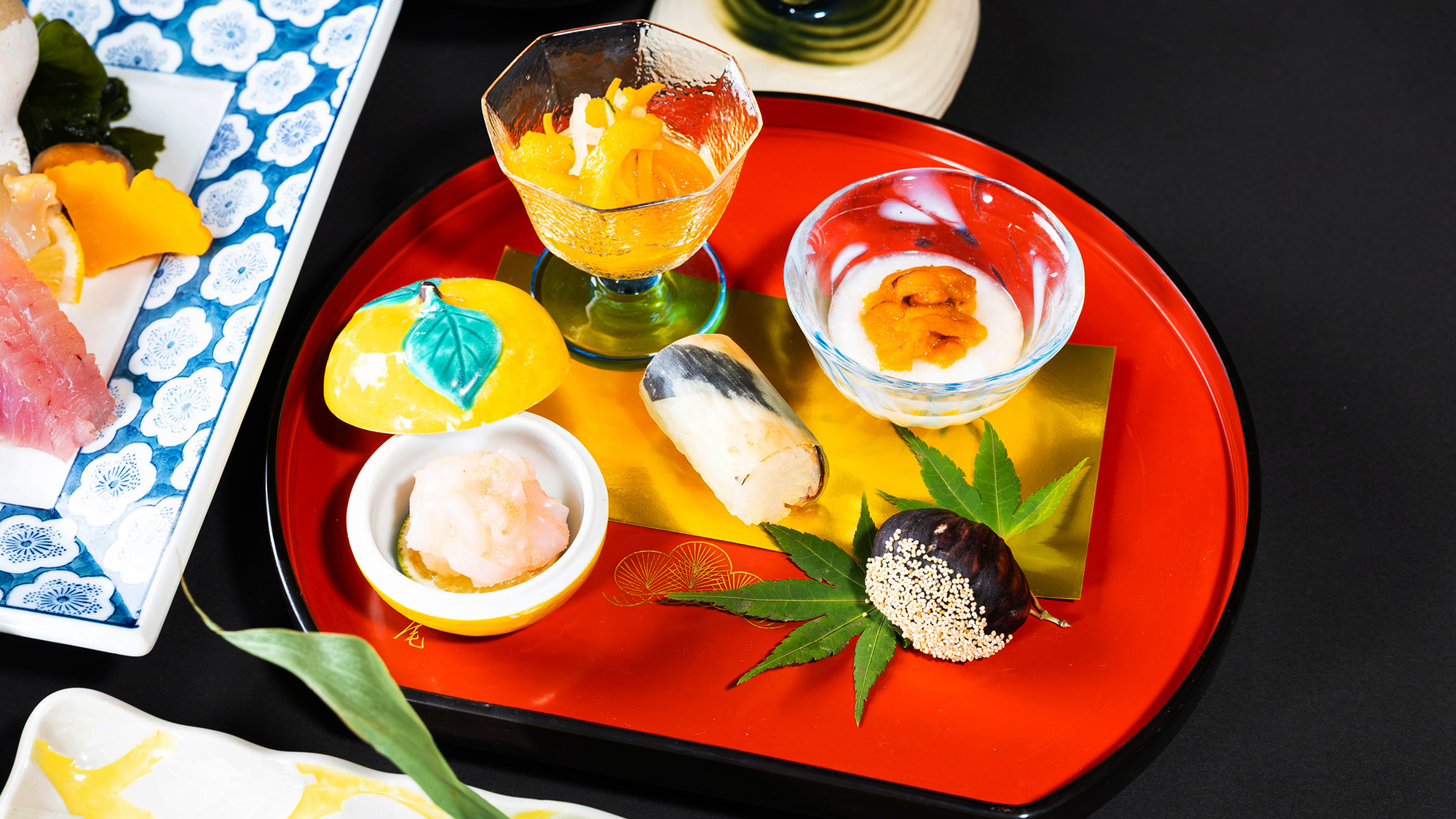 ■のどぐろ会席一例■目にも楽しい鮮やかな五種盛