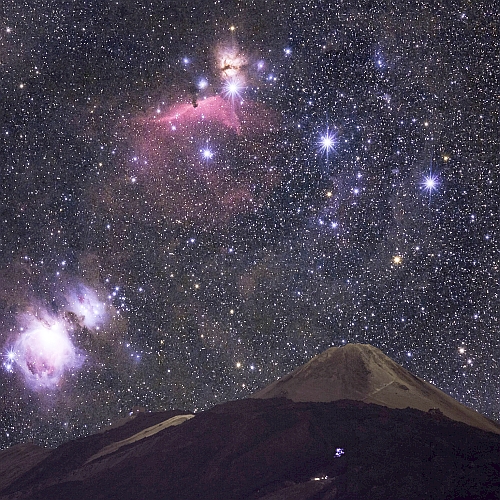富士山上のオリオン大星雲・馬頭星雲・Ｍ７８星雲
