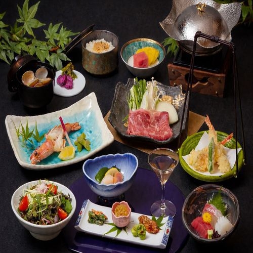 料理と天然温泉!渓流の水の音に耳を傾け安らぐひとときを!夏のたより懐石コース!