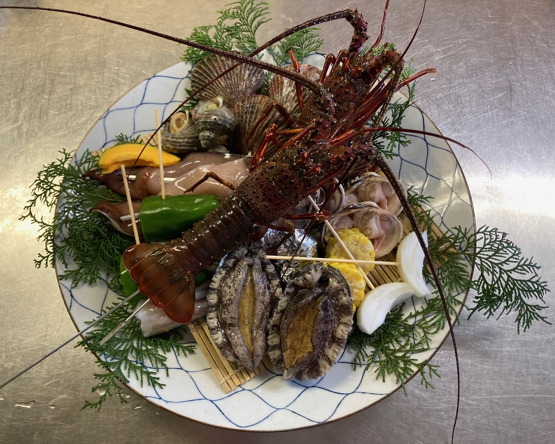 【お手頃*残酷焼き】に ぷらす 伊勢えび あわびのプチ贅沢 当館人気No.1★★★ 