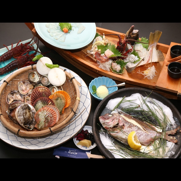 【デラックス*残酷焼き】伊勢海老＋あわび＋舟盛り付♪海の幸満載で大満足★
