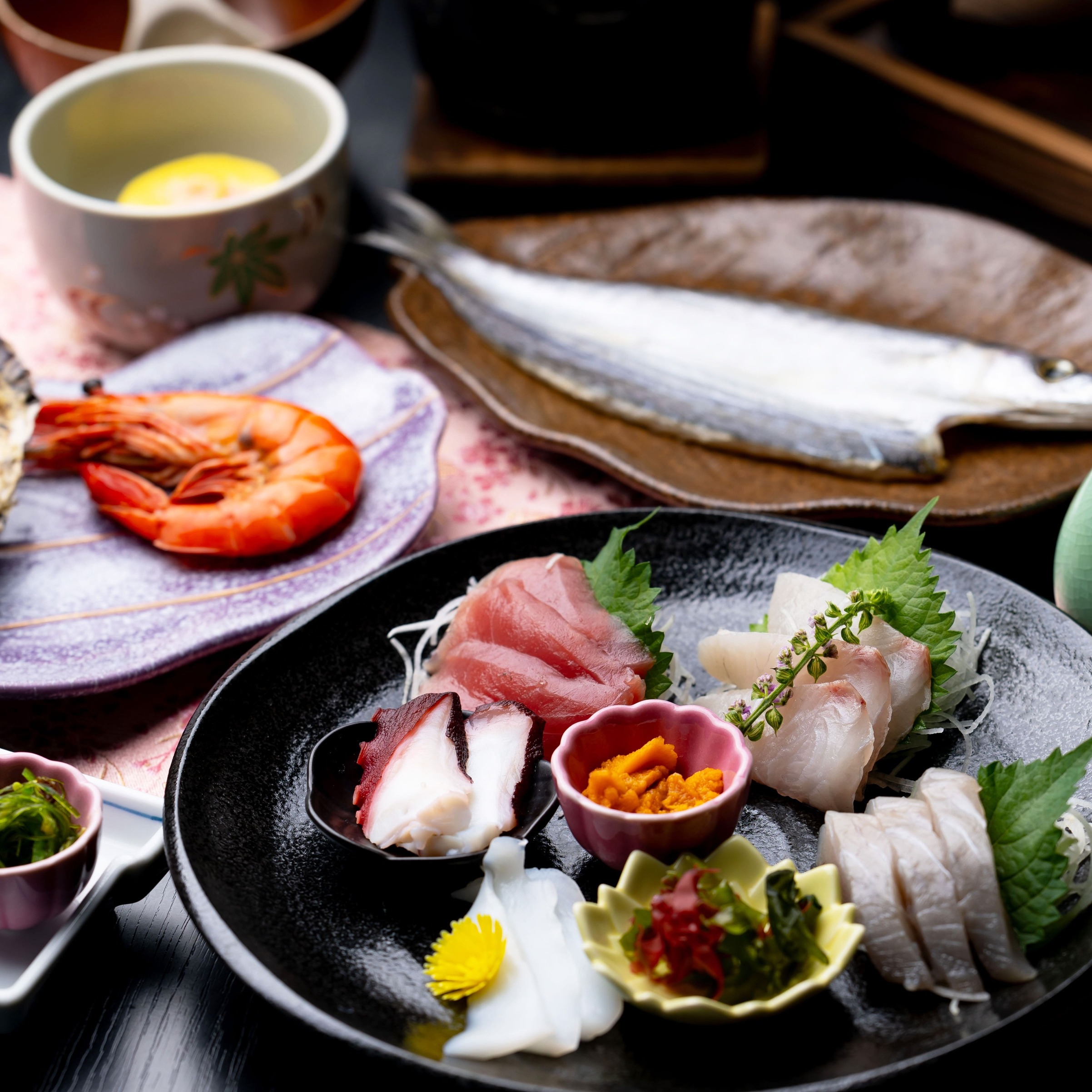 ≪貸切温泉×夕食付≫★漁師直送！獲れたてお造り付き御膳をペットと一緒に★