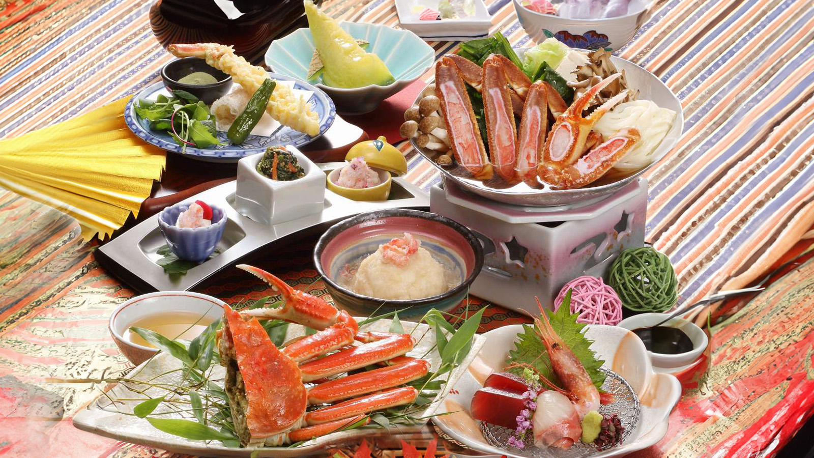 [蟹コース]冬の味覚の蟹を様々なお料理でいただけるコース（一例）